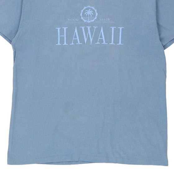 Vintage blue Single Stitch Hawaii Anvil T-Shirt - mens x-large