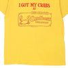 Vintage yellow Single Stitch Made in USA Bob Chinns Crab House Restaurant Screen Stars T-Shirt - mens x-large