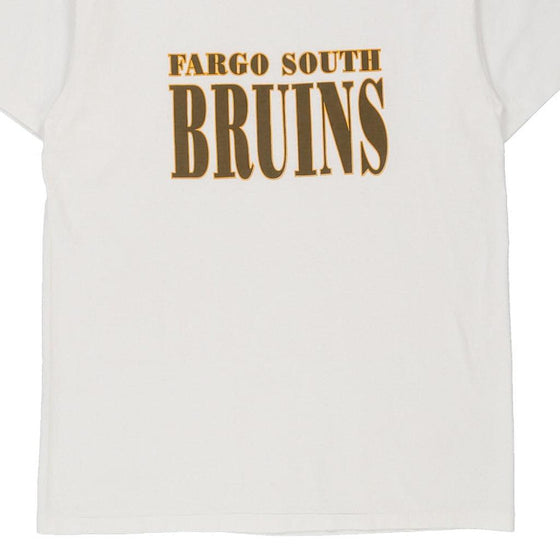 Vintage white Single Stitch Fargo South Bruins Oneita T-Shirt - mens large