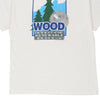 Vintage white Single Stitch Wood Hanes T-Shirt - mens x-large