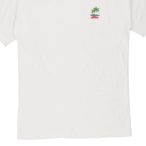 Vintage white Single Stitch Jamaica Hefty T-Shirt - mens x-large