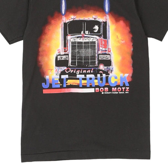 Vintage black Single Stitch Jet Truck Bob Motz Screen Stars T-Shirt - mens large