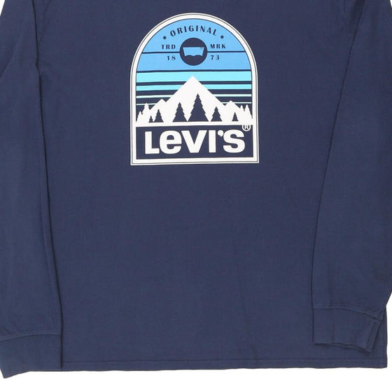 Vintage navy Levis Long Sleeve T-Shirt - mens xx-large