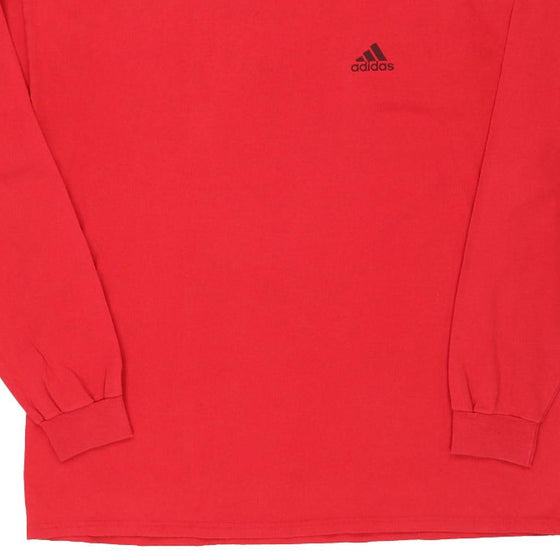 Vintage red Adidas Long Sleeve T-Shirt - mens x-large