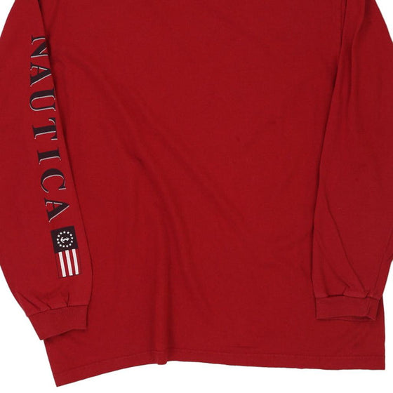 Vintage red Nautica Long Sleeve T-Shirt - mens xx-large