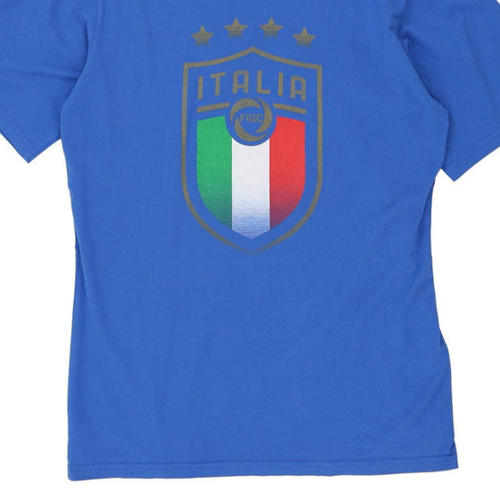 Vintage blue Italia Puma T-Shirt - mens medium