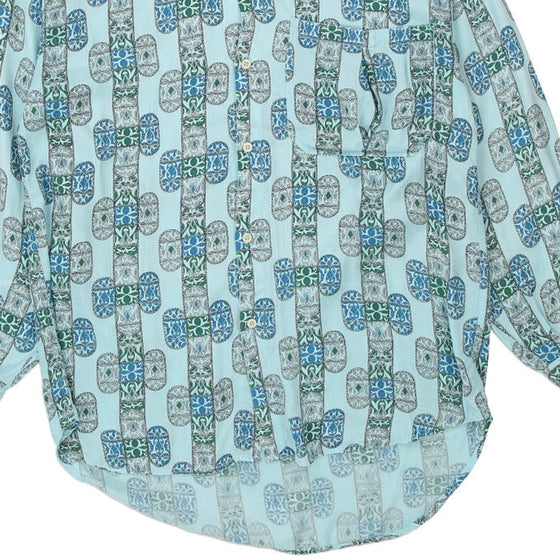 Vintage blue Mak Uno Patterned Shirt - mens large