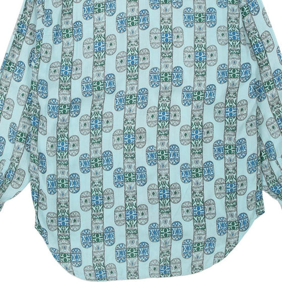 Vintage blue Mak Uno Patterned Shirt - mens large