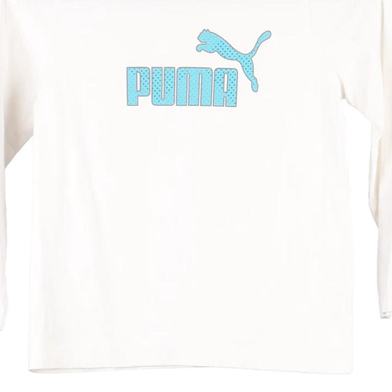 Vintage white Age 6-7 Puma Long Sleeve T-Shirt - girls small