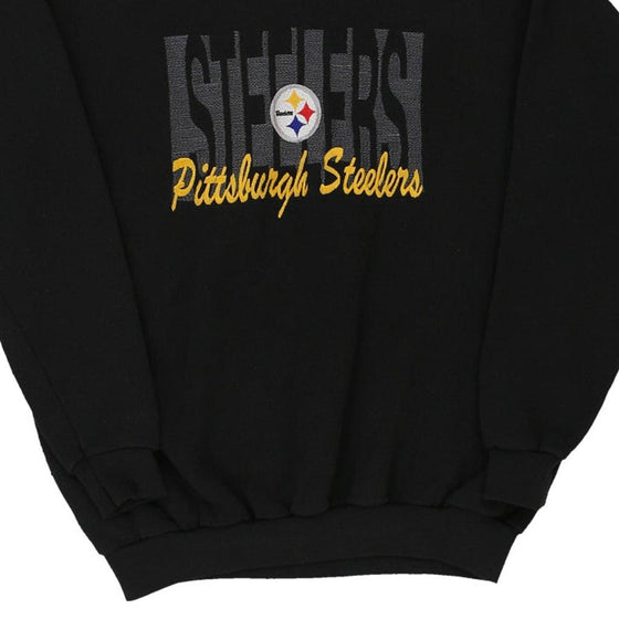 Vintage black Pittsburgh Steelers Logo 7 Sweatshirt - mens medium