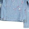 Vintage blue Paint Splattered Sisley Denim Jacket - womens large