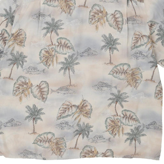 Vintage white Batik Bay Hawaiian Shirt - mens xx-large