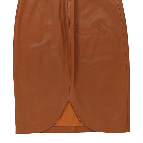 Trussardi Mini Skirt - 28W UK 8 Brown Leather