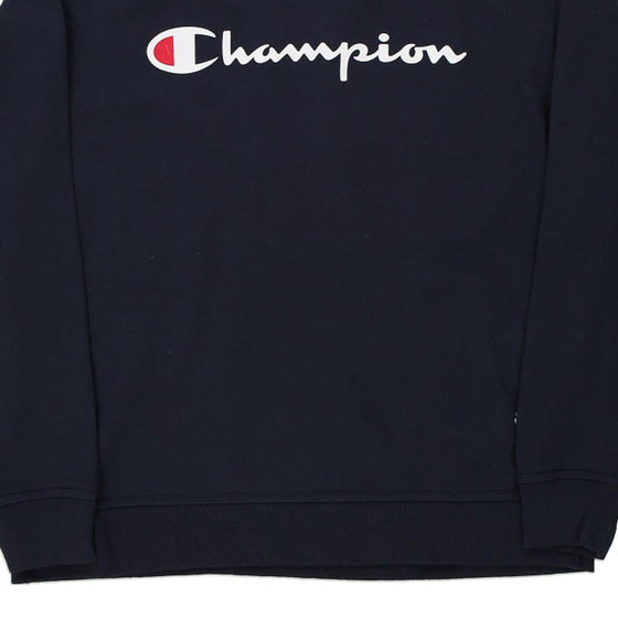 Vintage navy Champion Sweatshirt - mens x-large