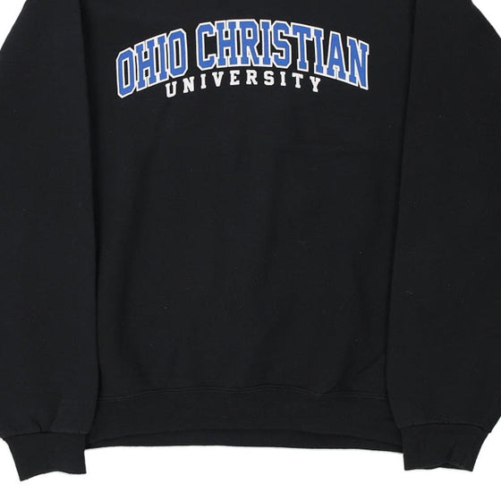 Vintage black Ohio Christian University Russell Athletic Sweatshirt - mens large