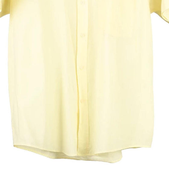 Vintage yellow Giulio Ferrini Short Sleeve Shirt - mens medium