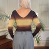 Vintage brown Extyn Long Sleeve Top - womens small