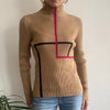 Vintage beige Blue Les Copains Jumper - womens medium