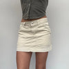 Vintage beige Gas Mini Skirt - womens 28" waist