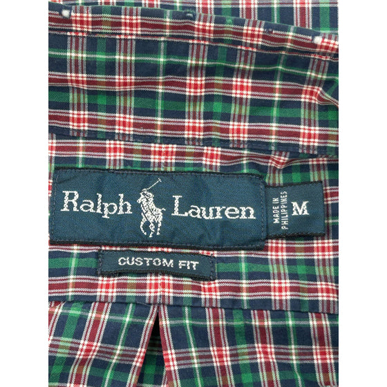 Ralph Lauren Custom Fit Plaid Shirt - Medium - Multicoloured Cotton