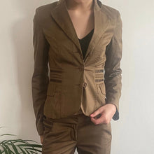  Vintage khaki Melo E Grano Full Suit - womens small