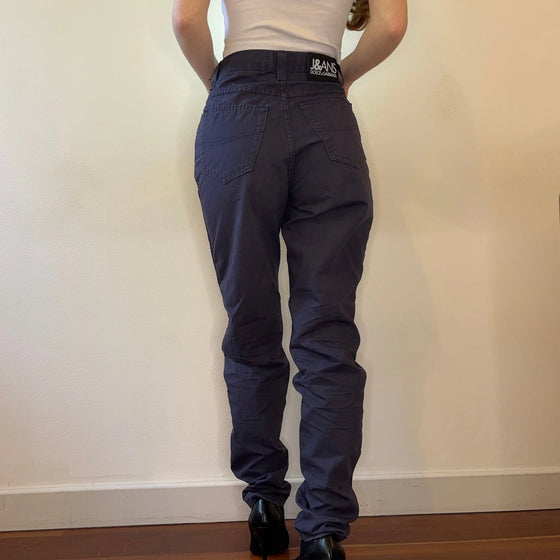 Vintage navy Dolce & Gabbana Trousers - womens 25" waist