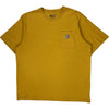 Carhartt K87 Pocket T-Shirt - XL - Yellow Cotton Blend