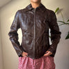 Vintage brown Natural Blues Leather Jacket - womens small