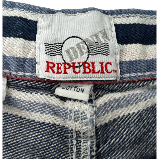 Denim Republic Striped Shorts - 28W 10L - Multicoloured Cotton