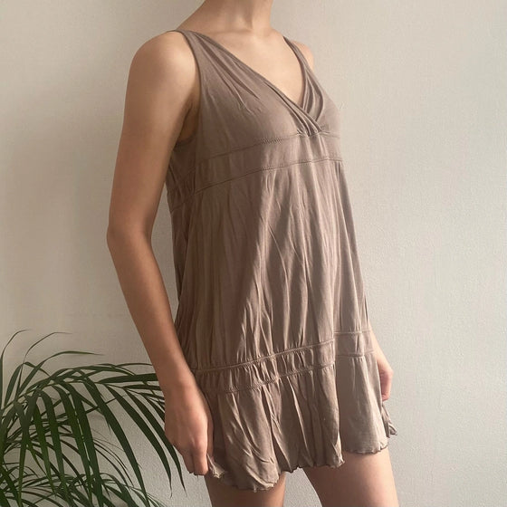 Vintage beige Intimissimi Mini Dress - womens medium