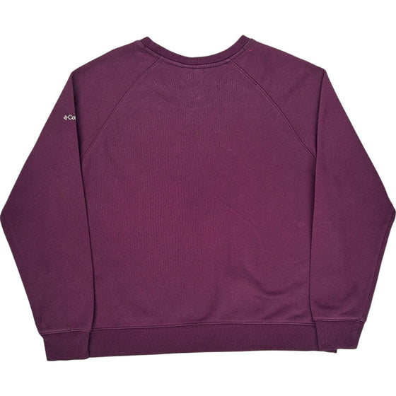 Columbia Logo Sweatshirt - XL - Purple Cotton Blend