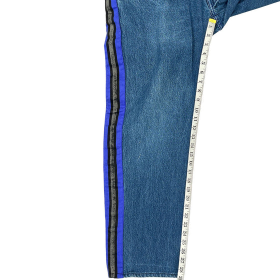 Hip Hop Parasuco Extreme Fit Jeans Striped - 34W 28L - Blue Cotton