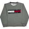 Tommy Hilfiger Jeans Graphic Sweatshirt - Large - Grey Cotton Blend