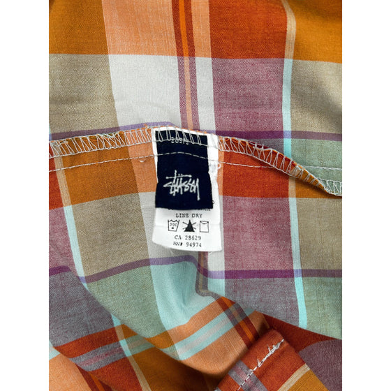 Stussy Plaid Short Sleeve Shirt - Medium - Multicoloured Cotton