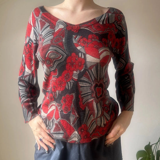 Vintage red Les Copains Jumper - womens large