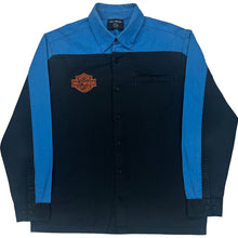  Harley Davidson Logo Shirt - Large - Black Blue Cotton