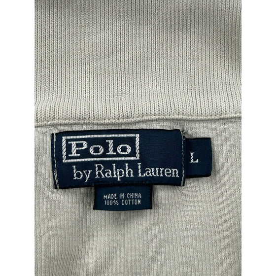 Polo Ralph Lauren Half-Zip Sweatshirt - Large - Beige Cotton