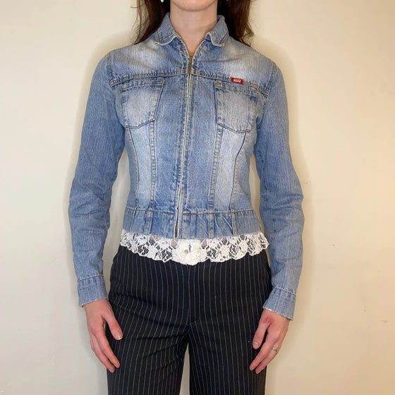 Vintage blue Good Show Denim Jacket - womens medium