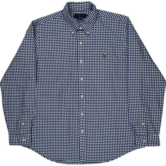 Ralph Lauren Classic Fit Checkered Shirt - XL - Blue Cotton