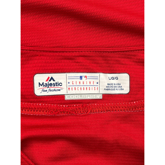 Majestic Washington Nationals Baseball Jersey - Large - Red Polyester