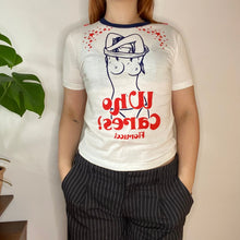  Vintage white Fiorucci Baby Tee - womens large