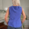 Vintage blue August Silk Blouse - womens large