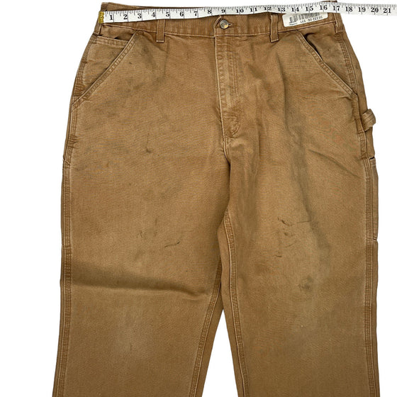 Carhartt Loose Original Fit Trousers - 36W 32L - Brown Cotton