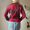 Vintage burgundy Versace Long Sleeve Top - womens medium