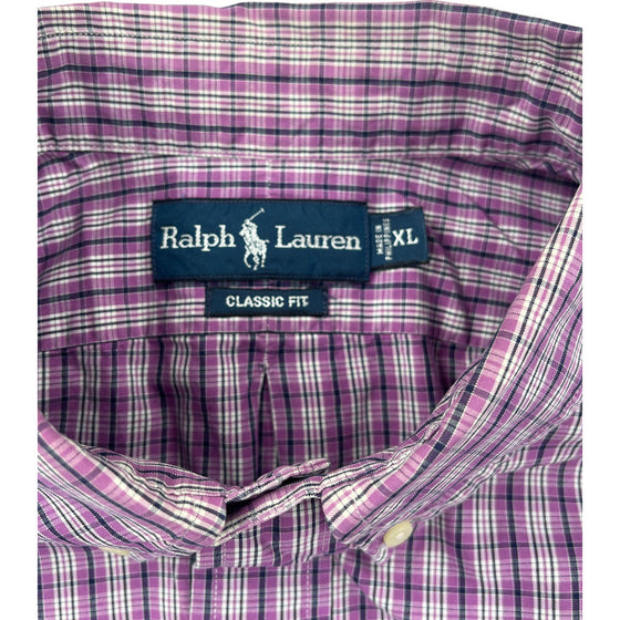 Ralph Lauren Classic Fit Shirt - XL - Purple Cotton