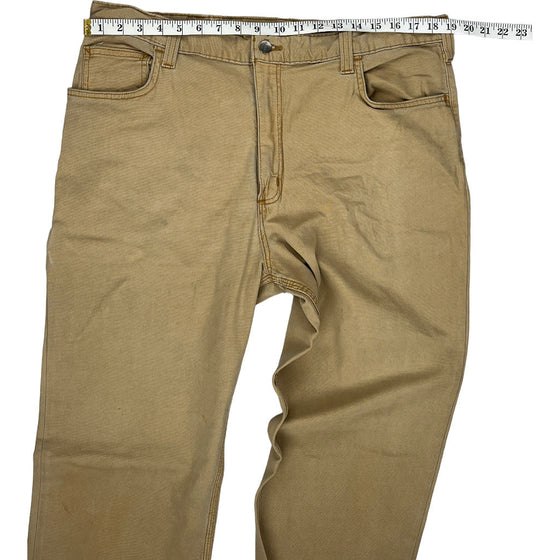 Carhartt Relaxed Fit Trousers - 38W 35L - Beige Cotton Blend