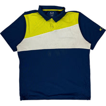  Oakley Colour Block Polo Shirt - Large - Blue Polyester