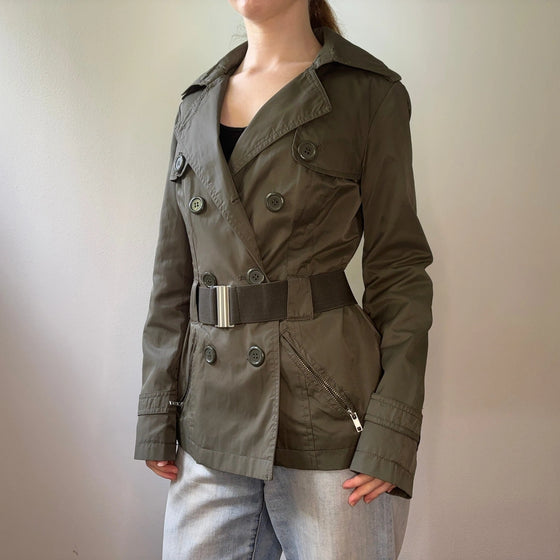 Vintage khaki Piaza Italia Jacket - womens x-small