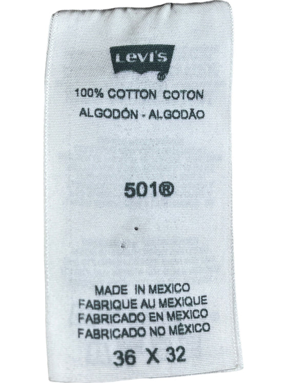 Levis 501 Jeans - W36 L32 Beige Cotton