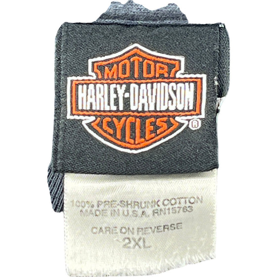 Harley Davidson Graphic T-Shirt - XXL - Black Cotton